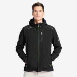 Second Life - Kurtka softshell żeglarska męska Tribord Sailing 900 - Stan Dobry. Czarne kurtki męskie TRIBORD, m, bez wzorów, z softshellu, bez kaptura, żeglarskie. Za 134.99 zł.