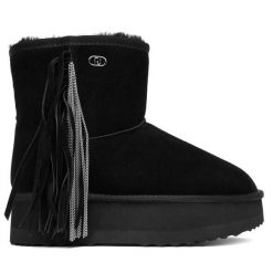 Śniegowce Liu Jo. Czarne śniegowce damskie Liu Jo, bez zapięcia. Za 429.99 zł.