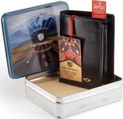 Peterson Skórzany portfel męski z kieszenią na dowód rejestracyjny Peterson NoSize. Portfele męskie Peterson, bez wzorów. Za 185.42 zł.