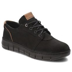 Czarne Półbuty Armodo Stylowe Obuwie Damskie. Czarne półbuty damskie Armodo, bez wzorów, z jeansu, eleganckie, bez obcasa, bez zapięcia. Za 329.00 zł.