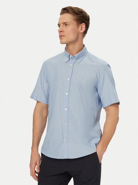 BOSS Koszula H-Liam 50560404 Niebieski Regular Fit. Niebieskie koszule męskie Boss, l, bez wzorów, z bawełny, bez kołnierzyka, bez ramiączek. Za 309.99 zł.