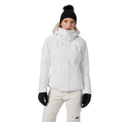 Damska kurtka narciarska Helly Hansen Verbier Infinity. Białe kurtki sportowe damskie Helly Hansen, na zimę, m, bez wzorów, bez ramiączek, bez kaptura, narciarskie. W wyprzedaży za 2,045.50 zł.