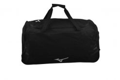 Torba treningowa Mizuno Ryoko Wheelie black. Czarne torby sportowe męskie Mizuno, bez wzorów, z materiału. Za 339.99 zł.