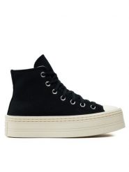 Converse Trampki Chuck Taylor All Star Modern Lift Platform Canvas A06141C Czarny. Czarne trampki i tenisówki damskie Converse, bez wzorów, z materiału, bez zapięcia. Za 299.99 zł.
