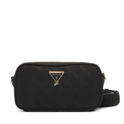 Torebka Guess. Czarne listonoszki damskie Guess, z aplikacjami, bez dodatków. Za 284.99 zł.