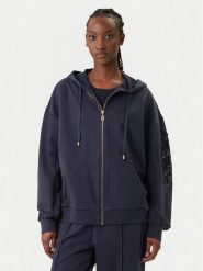 Liu Jo Sport Bluza TA6204 FS090 Granatowy Regular Fit. Niebieskie bluzy damskie Liu Jo Sport, m, bez wzorów, z bawełny, sportowe, bez ramiączek, bez kaptura. Za 649.99 zł.