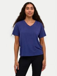 Kaffe T-Shirt 10508581 Niebieski Regular Fit. Niebieskie t-shirty damskie Kaffe, s, bez wzorów, z wiskozy, bez kołnierzyka, bez ramiączek. Za 69.99 zł.
