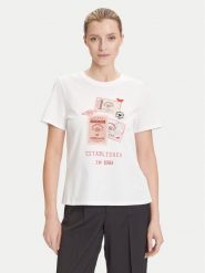 Weekend Max Mara T-Shirt Ara 2525976041 Biały Regular Fit. Białe t-shirty damskie Weekend Max Mara, xl, bez wzorów, z bawełny, bez kołnierzyka, bez ramiączek. Za 359.99 zł.