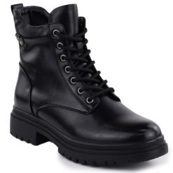 Botki damskie workery ocieplane czarne Potocki 25-19324. Czarne botki damskie POTOCKI, bez wzorów, z materiału, bez obcasa, bez zapięcia. Za 99.99 zł.