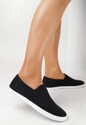 Czarne Wsuwane Tenisówki Materiałowe Kalaiya. Czarne trampki i tenisówki damskie Born2be, bez wzorów, z jeansu, bez zapięcia. Za 34.99 zł.