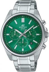 Zegarek Casio Edifice męski zielona tarcza 44 mm (EFV-650D-3A). Zielone zegarki męskie Casio, bez wzorów. Za 443.99 zł.