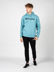 Champion Bluza "Hoodie" | HBGF89H586N9A | Mężczyzna | Błękitny. Niebieskie bluzy męskie Champion, m, bez wzorów, z bawełny, bez kaptura. W wyprzedaży za 169.00 zł.