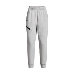 Spodnie Joggery Under Armour Unstoppable Flc Damskie. Szare spodnie sportowe damskie Under Armour, bez wzorów, sportowe, do biegania. Za 437.00 zł.