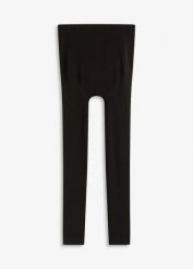Termiczne legginsy ciążowe z polaru, z gumka w talii, z miekkiego polaru, 140 DEN. Czarne legginsy damskie bonprix, bez wzorów, z polaru. Za 39.99 zł.