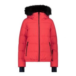 Kurtka damska narciarska CMP 34W4416F. Czerwone kurtki sportowe damskie CMP, na zimę, s, bez wzorów, bez ramiączek, bez kaptura, narciarskie. W wyprzedaży za 598.20 zł.