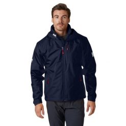 Kurtka żeglarska męska Helly Hansen Crew Hooded Midlayer. Niebieskie kurtki męskie Helly Hansen, m, bez wzorów, sportowe, bez kaptura. Za 743.80 zł.