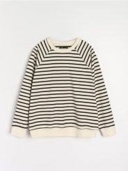 Bluza w paski - wielobarwny. Bluzy damskie Sinsay, l, bez wzorów, bez ramiączek, bez kaptura. W wyprzedaży za 15.99 zł.