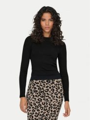 ONLY Bluzka Val 15371305 Czarny Regular Fit. Czarne bluzki damskie ONLY, l, bez wzorów, z bawełny, bez kołnierzyka, bez ramiączek. Za 79.99 zł.