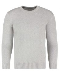 Bawełniany sweter S-RAYAN. Białe swetry męskie Volcano, l, bez wzorów, z bawełny, eleganckie, bez kołnierzyka, bez ramiączek. Za 159.99 zł.