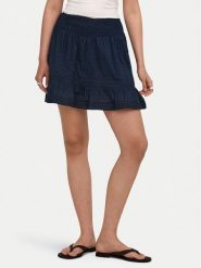 ONLY Spódnica mini Katti 15376205 Granatowy Regular Fit. Niebieskie spódnice damskie ONLY, xs, bez wzorów, z bawełny, mini, trapezowe. Za 129.99 zł.