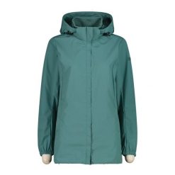 Parka damska turystyczne CMP 35Z5436. Zielone parki damskie CMP, s, bez wzorów, z materiału, z kapturem. Za 529.95 zł.