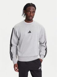 Adidas Bluza Essentials 3-Stripes JE6308 Szary Regular Fit. Szare bluzy męskie Adidas, m, bez wzorów, z syntetyku, bez ramiączek, bez kaptura. Za 189.99 zł.