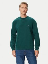 Tommy Hilfiger Bluza Seasonal MW0MW40000 Zielony ciemny Regular Fit. Zielone bluzy męskie Tommy Hilfiger, m, bez wzorów, z syntetyku, bez ramiączek, bez kaptura. Za 386.99 zł.