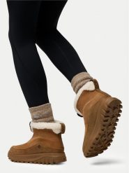 Columbia Śniegowce Snowtrot Ease Boot 2165891 Brązowy. Brązowe śniegowce damskie Columbia, ze skóry, bez zapięcia. Za 479.99 zł.