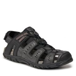 Sandały Geox. Czarne sandały męskie Geox, bez wzorów, bez zapięcia. Za 239.99 zł.
