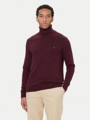 Tommy Hilfiger Golf MW0MW28048 Bordowy Regular Fit. Czerwone swetry męskie Tommy Hilfiger, m, bez wzorów, z bawełny, bez kołnierzyka, bez ramiączek. Za 509.99 zł.
