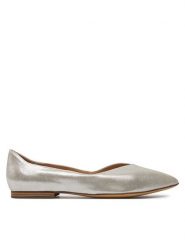 Caprice Baleriny 9-22110-42 Srebrny. Szare balerinki damskie Caprice, bez wzorów, ze skóry, bez obcasa, bez zapięcia. Za 183.99 zł.