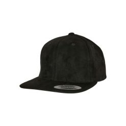 Zamszowa czapka snapback Flexfit. Czarne czapki damskie FLEXFIT, bez wzorów, ze skóry, eleganckie. Za 164.00 zł.