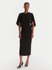 PINKO Sukienka koktajlowa Scopone Abito 105583 A2Q2 Czarny Regular Fit. Czarne sukienki damskie Pinko, bez wzorów, z wiskozy, wizytowe, bez kołnierzyka, bez ramiączek. Za 1,972.27 zł.