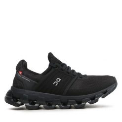 Buty do biegania On. Czarne obuwie sportowe damskie On, bez wzorów, bez zapięcia, do biegania. Za 519.99 zł.