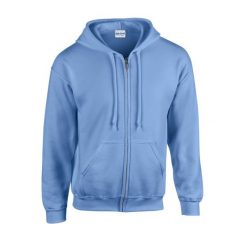 Bluza Z Kapturem Dla Dorosłych Unisex Heavy Blend Full Zip. Niebieskie bluzy męskie GILDAN, m, bez wzorów, bez ramiączek, z kapturem. Za 156.99 zł.