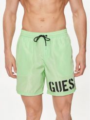 Guess Szorty kąpielowe F4GT28 WG292 Zielony Regular Fit. Zielone kąpielówki męskie Guess, z aplikacjami, z syntetyku. Za 289.99 zł.
