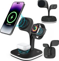 ŁADOWARKA INDUKCYJNA 5W1 MAGSAFE QI 15W IPHONE, LAMPKA NOCNA SMARTWATCH REAGLE. Zegarki smartwatch Reagle, bez wzorów. Za 226.92 zł.