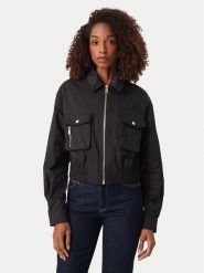 Guess Kurtka przejściowa W6YL20 W2910 Czarny Regular Fit. Czarne kurtki damskie Guess, m, z aplikacjami, z syntetyku, bez kaptura. Za 614.99 zł.