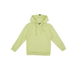 Bluza miękka z bawełna z kaptur na co dzień. Zielone bluzy damskie LEONE 1947 APPAREL, bez wzorów, z bawełny, sportowe, bez ramiączek, bez kaptura. W wyprzedaży za 101.80 zł.