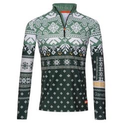 Bluza narciarska Męska Gareth & Lucas Seventy-Eight. Zielone bluzy sportowe męskie GARETH & LUCAS, na zimę, m, bez wzorów, z elastanu, bez kaptura, narciarskie. Za 229.99 zł.