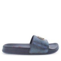 Klapki U.S. Polo Assn. Niebieskie klapki damskie U.S. Polo Assn., bez wzorów, bez obcasa, bez zapięcia. Za 149.99 zł.