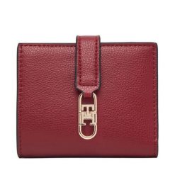 Portfel Tommy Hilfiger. Czerwone portfele damskie Tommy Hilfiger. Za 269.99 zł.