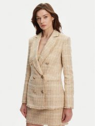 Marciano Guess Marynarka 5GGN15 7302A Beżowy Regular Fit. Brązowe marynarki i żakiety damskie Marciano Guess, z aplikacjami, z bawełny, bez kołnierzyka, bez ramiączek. Za 829.00 zł.