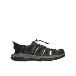 Sandały męskie SKECHERS Tresmen Norvick. Czarne sandały męskie Skechers, na lato, bez wzorów, bez zapięcia. Za 309.99 zł.