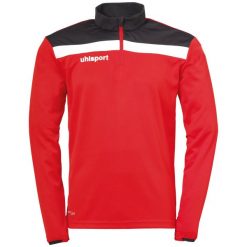 Bluza piłkarska męska Uhlsport Offense 23 1/4 zip. Białe bluzy męskie Uhlsport, m, bez wzorów, sportowe, bez ramiączek, bez kaptura. W wyprzedaży za 169.50 zł.