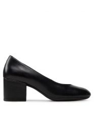 Geox Czółenka D Eleana A D26TWA 00085 C9999 Czarny. Czarne czółenka damskie Geox, bez wzorów, ze skóry, bez obcasa, bez zapięcia. Za 329.99 zł.
