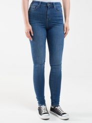 Jeansy damskie skinny niebieskie Clarisa 365. Niebieskie jeansy damskie BIG STAR, bez wzorów, z denimu, retro, z podwyższonym stanem. W wyprzedaży za 279.99 zł.