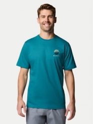Columbia T-Shirt Kettle River™ 2120411 Turkusowy Regular Fit. Niebieskie koszulki sportowe męskie Columbia, m, bez wzorów, z bawełny, bez ramiączek. Za 79.99 zł.