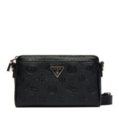 Torebka Guess. Czarne listonoszki damskie Guess, z aplikacjami, bez dodatków. Za 549.99 zł.