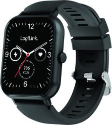 Smartwatch LogiLink Smartwatch Edge 1,83" LCD Touchscreen BT5.2 black. Czarne zegarki smartwatch LOGILINK, bez wzorów. Za 118.29 zł.